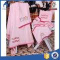100% cotton yarn-dyed & jacquard cartoon children towel set wholesale